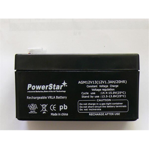 Batteryjack PowerStar 2V 1.2Ah Battery For 100575 gp1213 np1.2-12 lc-r121r3p AGM1213-09 - main